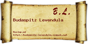 Budaspitz Levendula névjegykártya